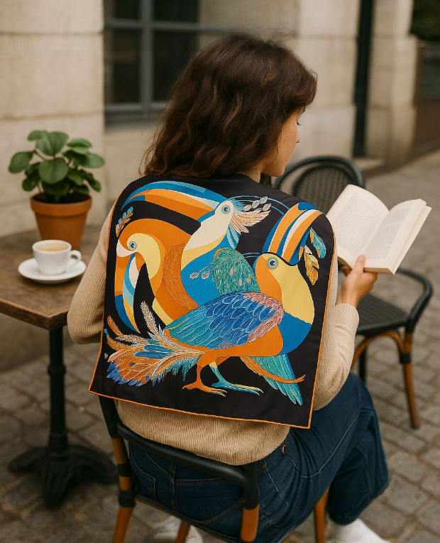 Tropical Toucan Silk Scarf DSERs