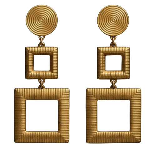 Ailani Geo Luxe Earrings -  14k