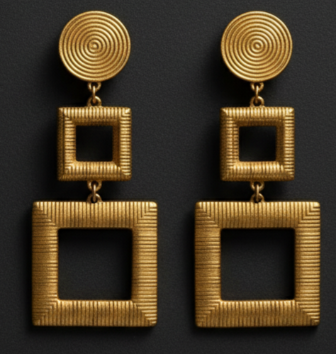 Ailani Geo Luxe Earrings -  14k
