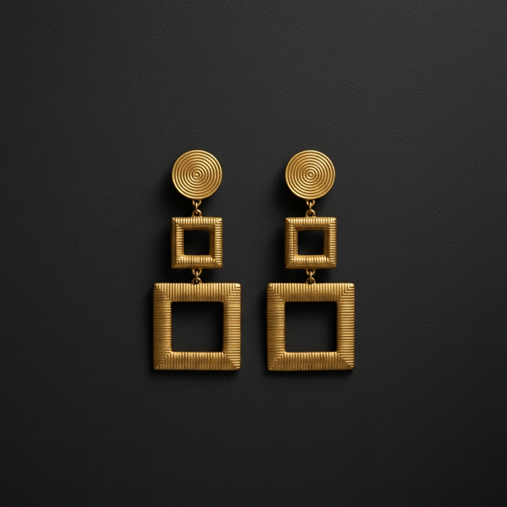 Ailani Geo Luxe Earrings -  14k