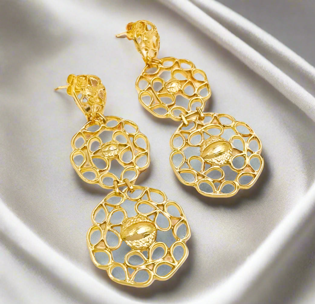Elegant Anaya-Gold-Luxe-Earrings in gold, designed for timeless beauty and luxury. Zoharas