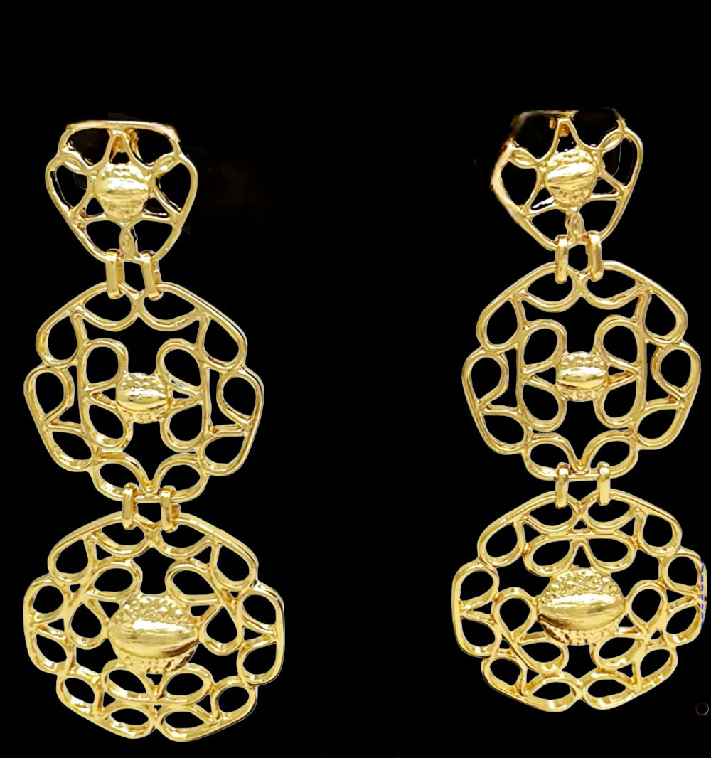 Elegant Anaya-Gold-Luxe-Earrings in gold, designed for timeless beauty and luxury. Zoharas