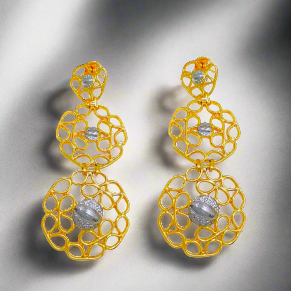 Elegant Anaya-Gold-Luxe-Earrings in gold, designed for timeless beauty and luxury. Zoharas