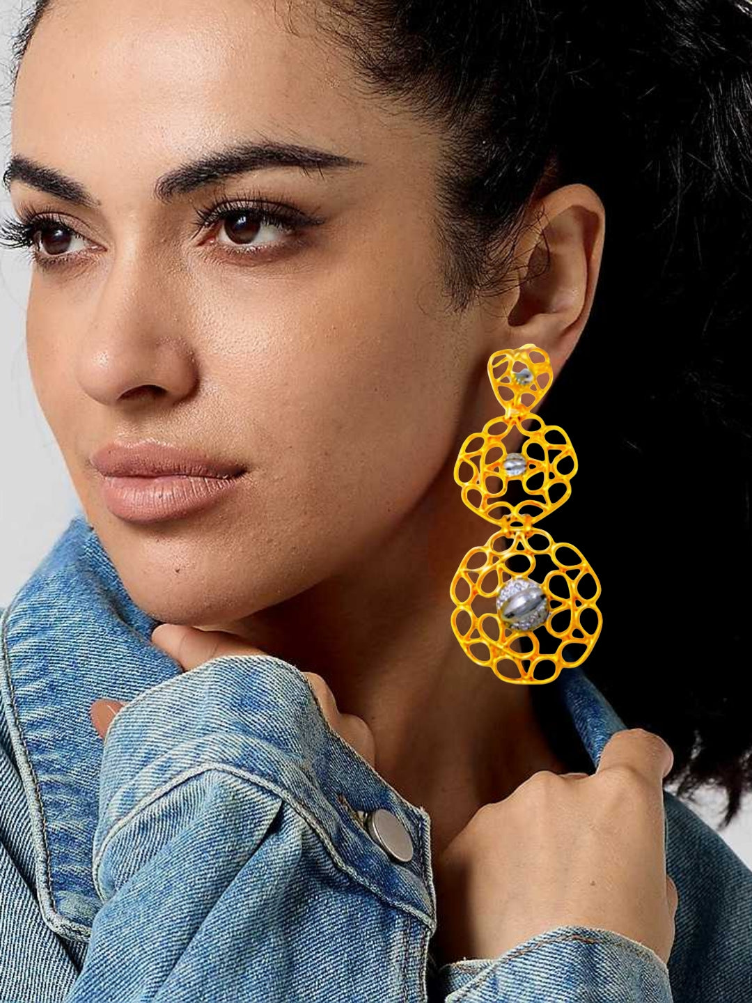 Elegant Anaya-Gold-Luxe-Earrings in gold, designed for timeless beauty and luxury. Zoharas