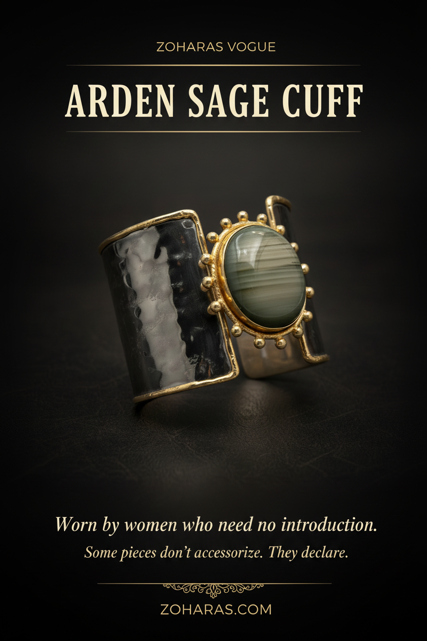 Arden Sage Cuff - ZOHARAS VOGUE
