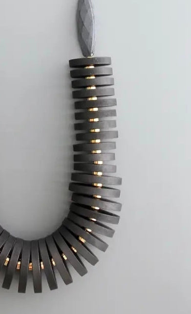 Shop the Artisan Essence Necklace — a handcrafted 21-inch statement piece made from acrylic, painted wood, and brass. Made to order in New Jersey, each necklace is uniquely one of a kind.ZoharasVogue