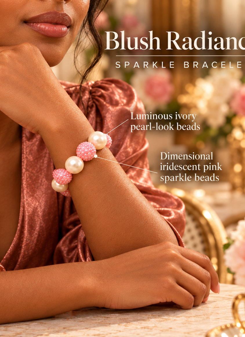 Blush Radiance Sparkle Bracelet - ZOHARAS VOGUE