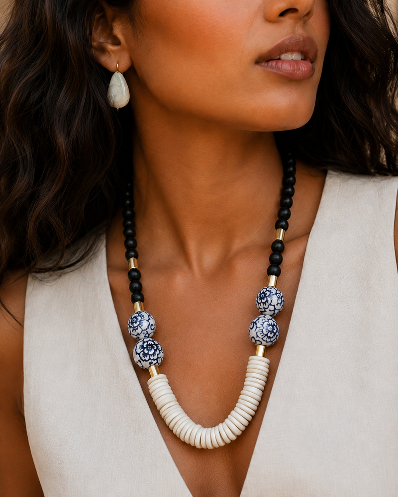 Indigo Statement Necklace - ZOHARAS VOGUE