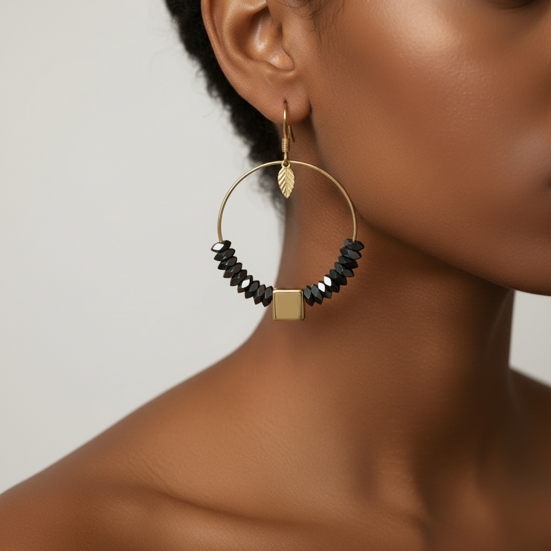 Eclat Gold Hoop Earrings - ZOHARAS VOGUE
