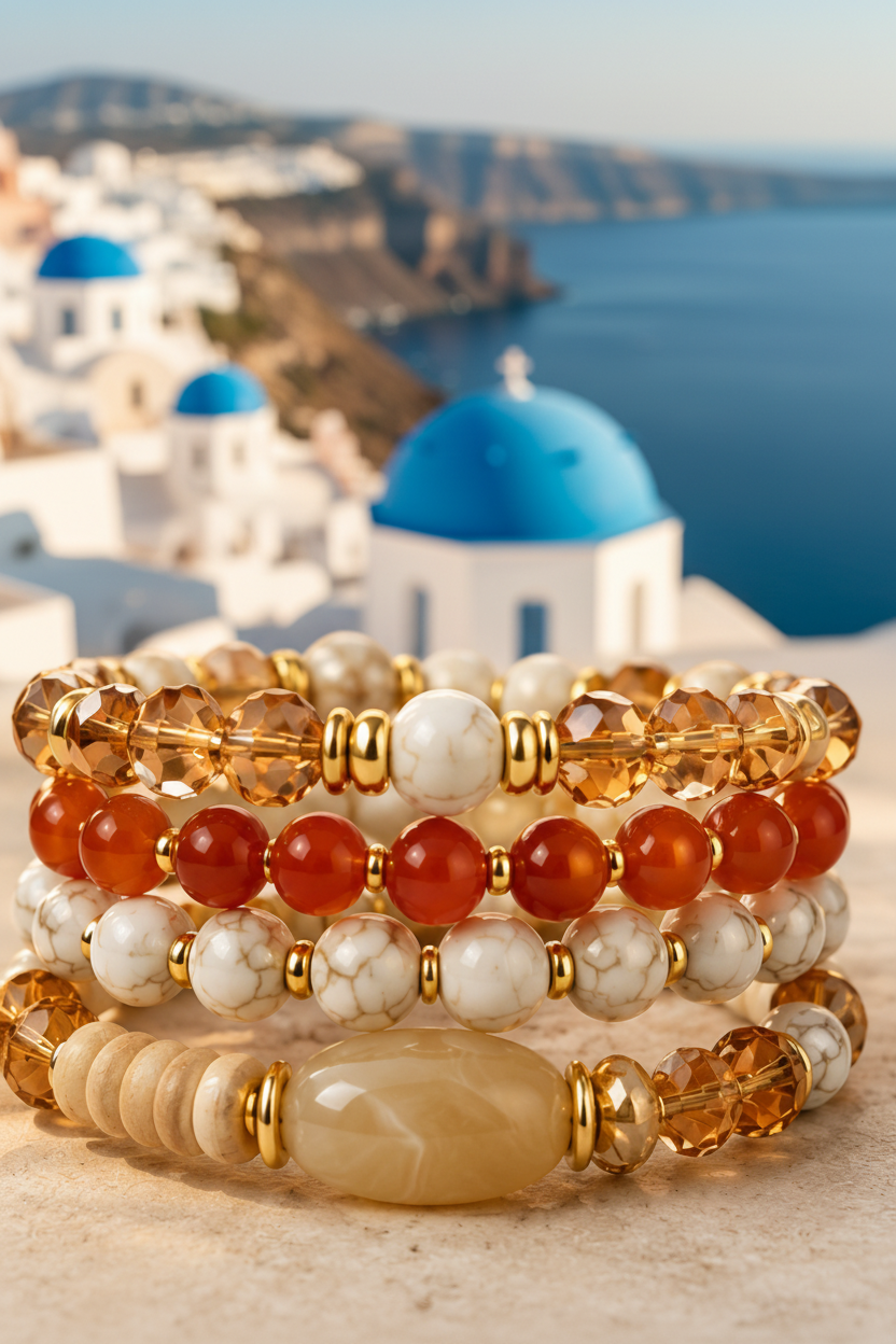 Golden Ember Layered Bracelet Stack - ZOHARAS VOGUE