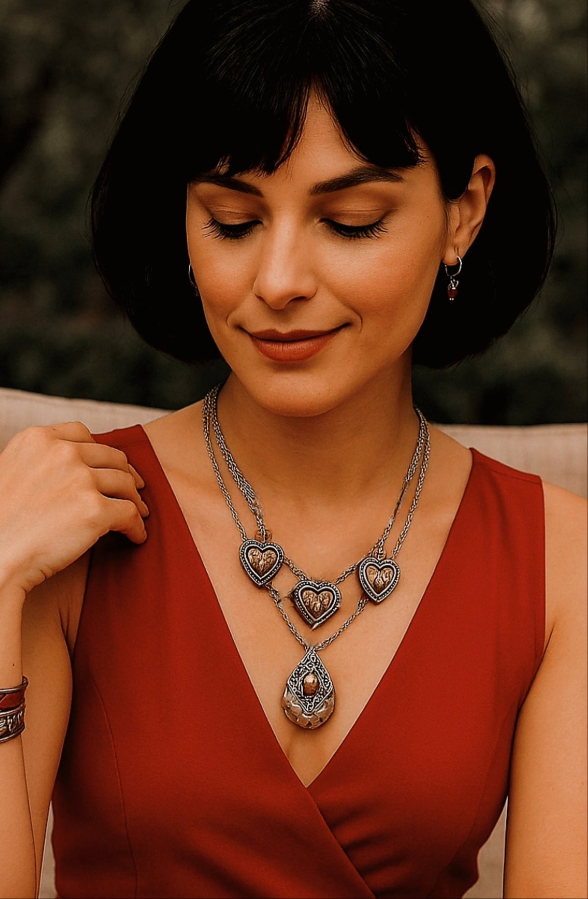 Hearts & Drops Vintage Necklace DSERS