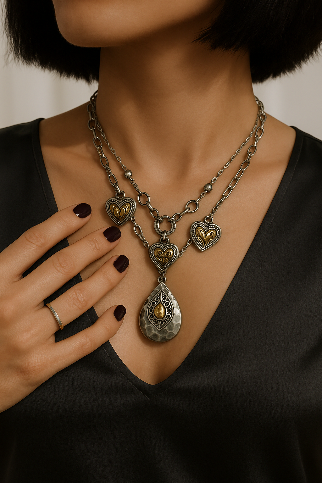 Hearts & Drops Vintage Necklace DSERS