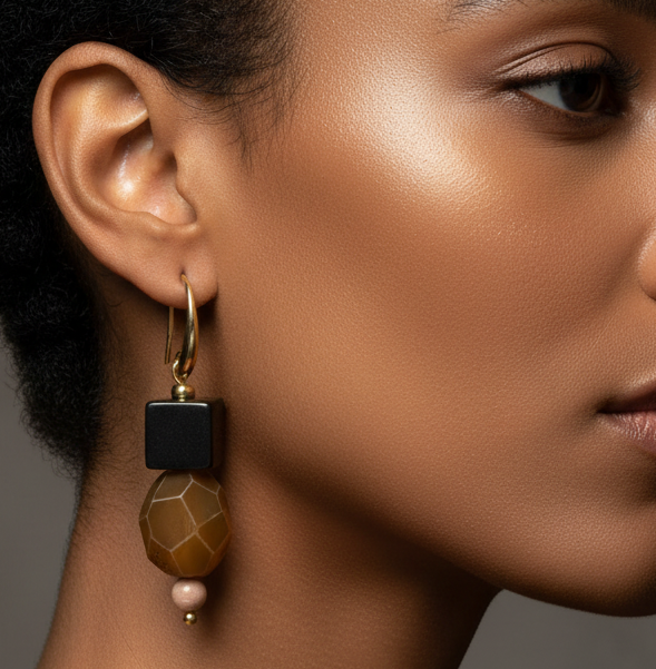 Midnight Crystal Drop Earrings - ZOHARAS VOGUE