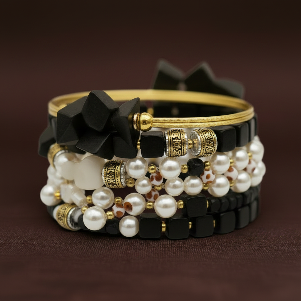 Obsidian Empress Stack Bracelets - ZOHARAS VOGUEObsidian Empress Stack Bracelets - ZOHARAS VOGUE