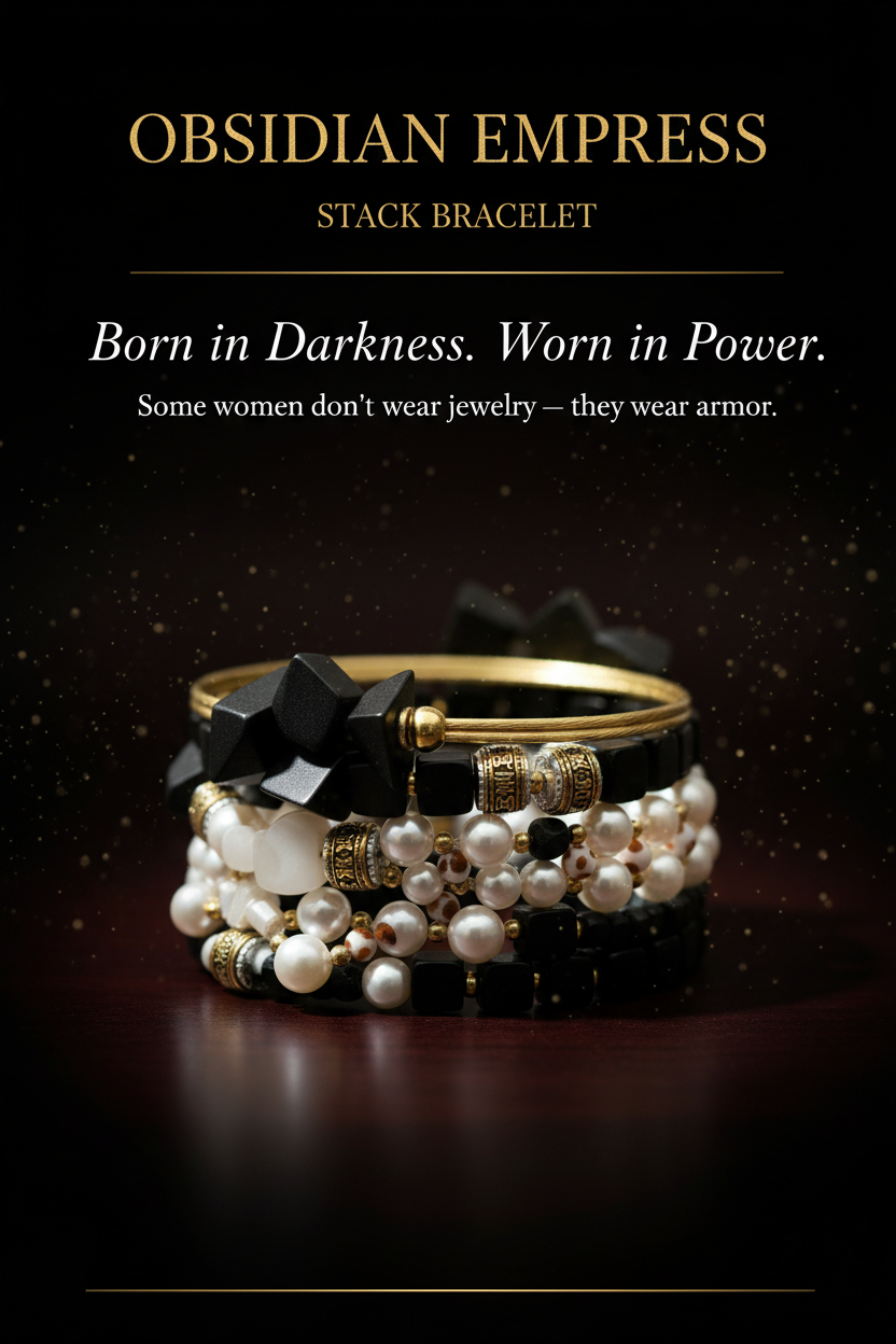 Obsidian Empress Stack Bracelets