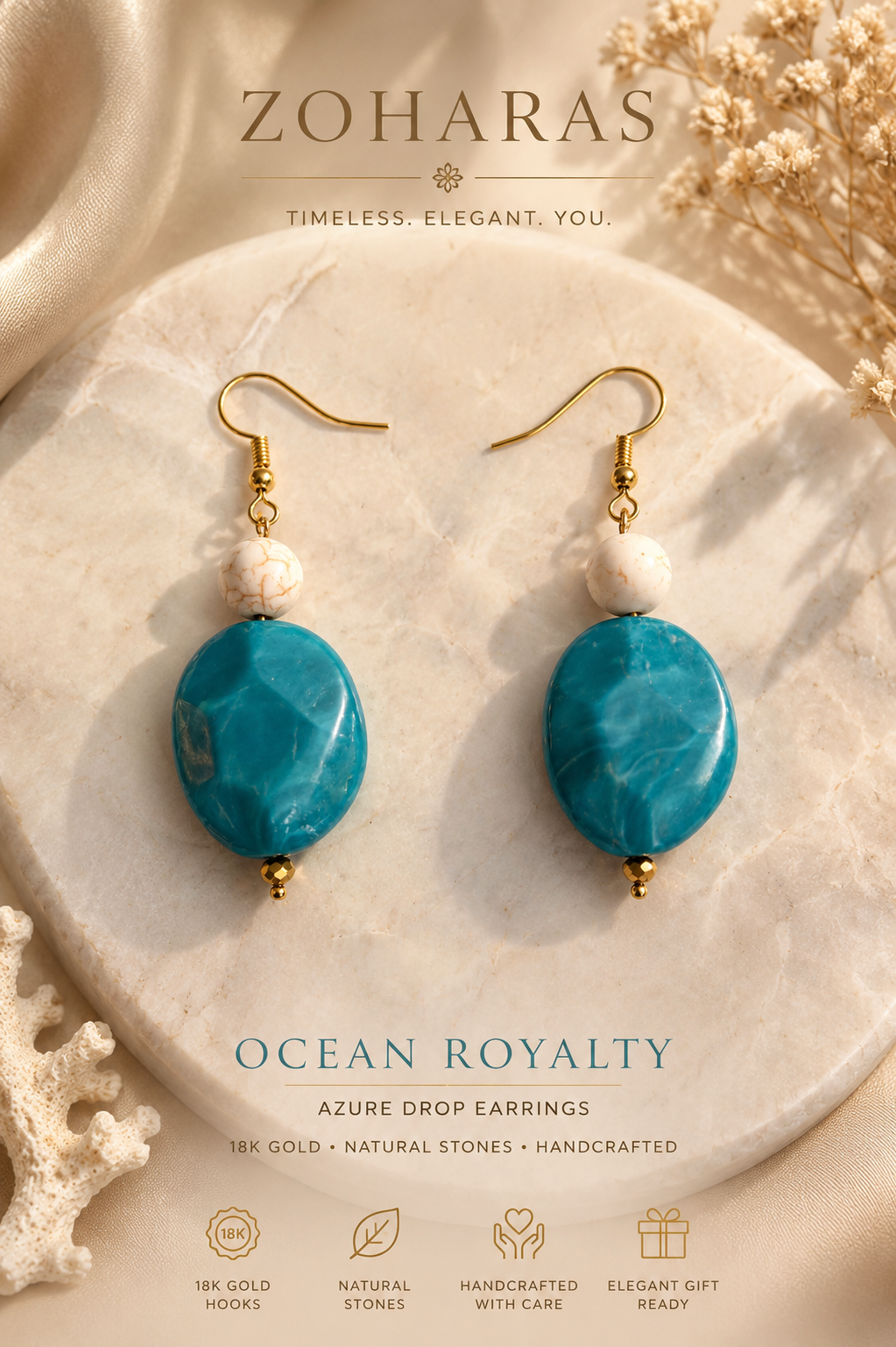 Ocean Royalty™ Azure Drop Earrings