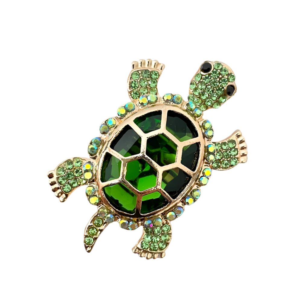 Sea Turtle Crystal Brooch DSERs
