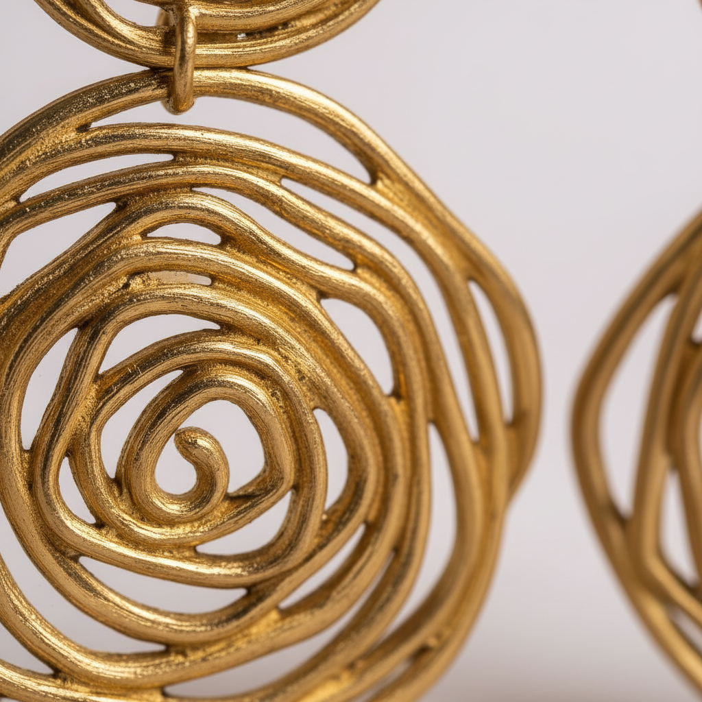 The Gilded Bloom Statement Earrings