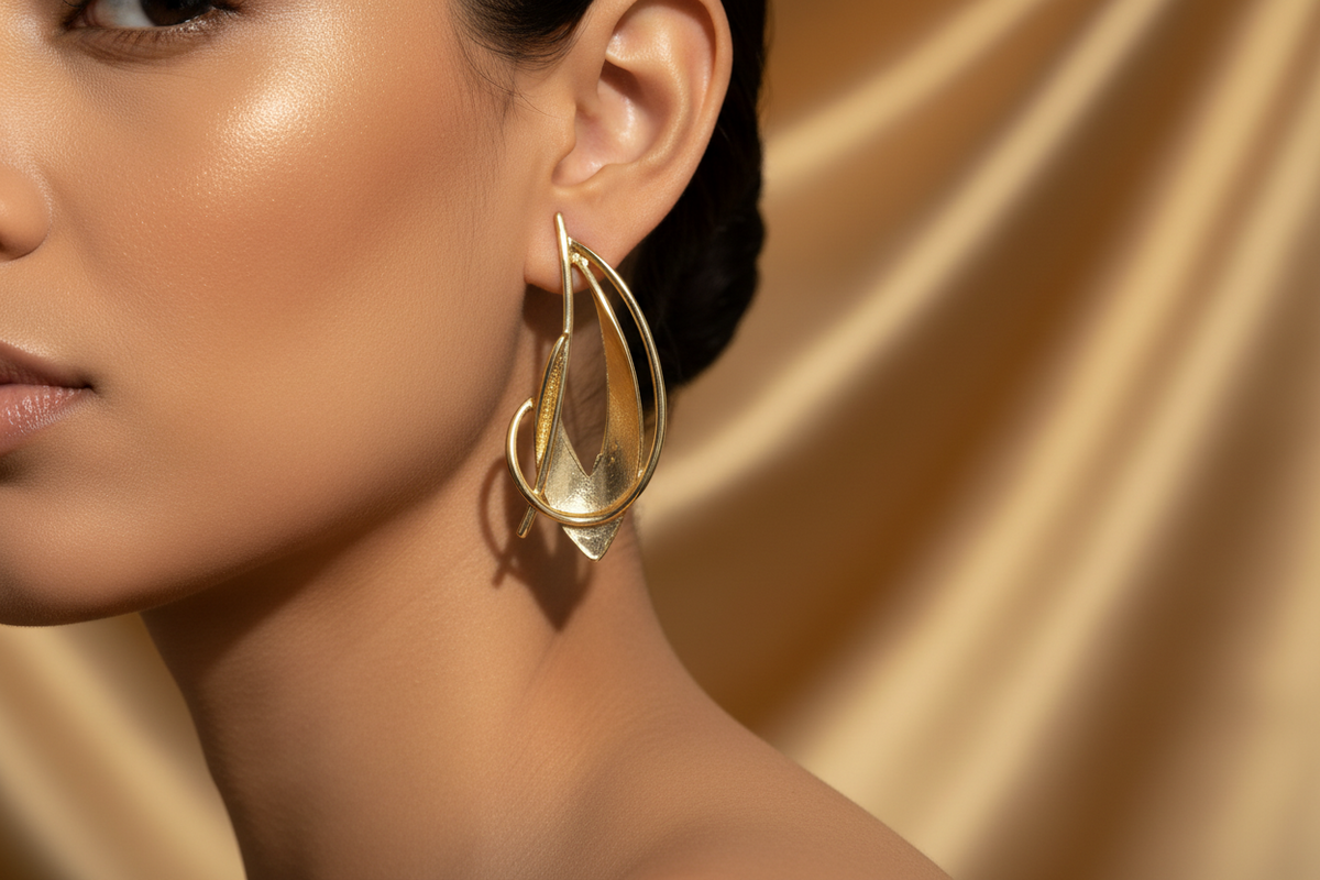 The Lyra Sculptural Hoops - ZOHARAS VOGUE