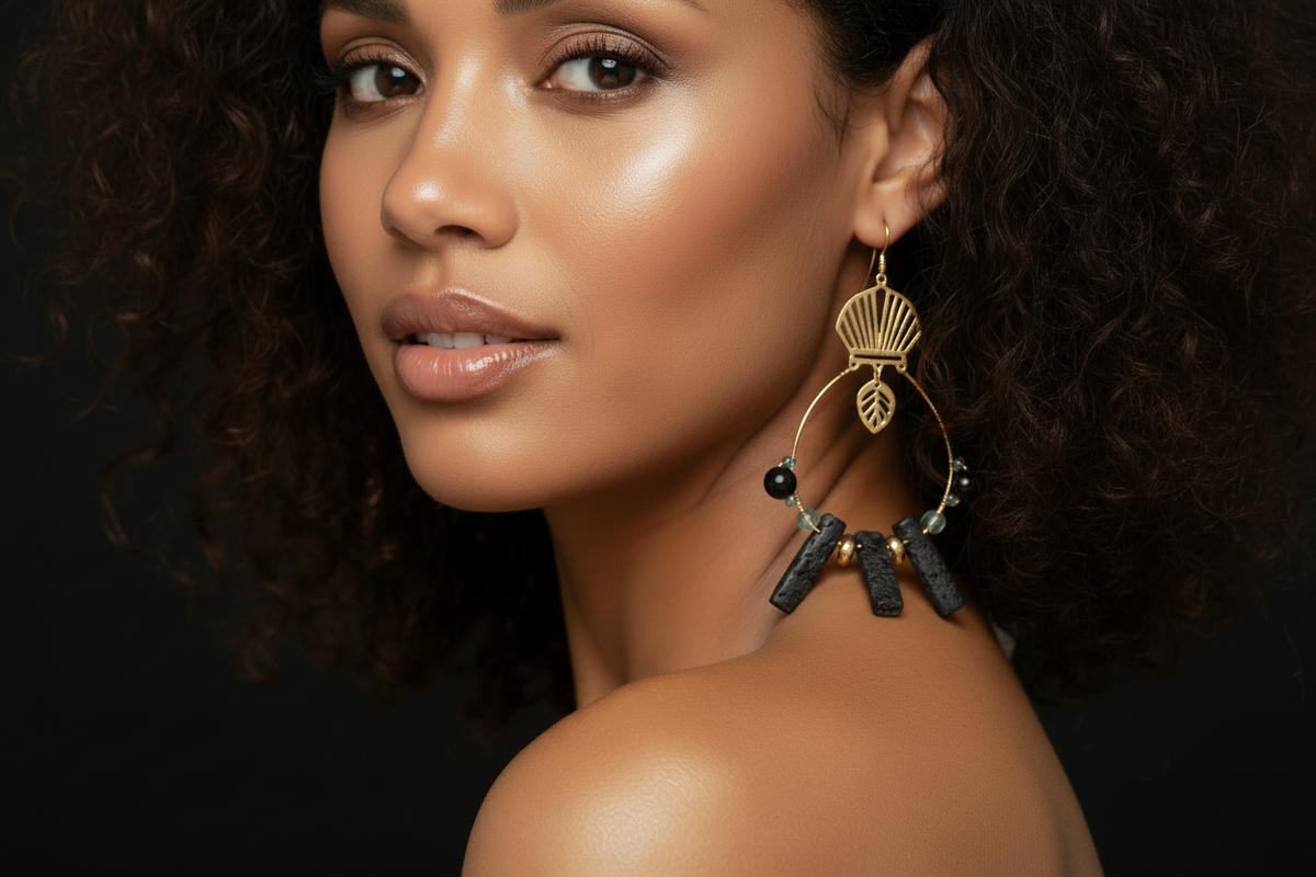 Selene Noir Earrings - ZOHARAS VOGUE