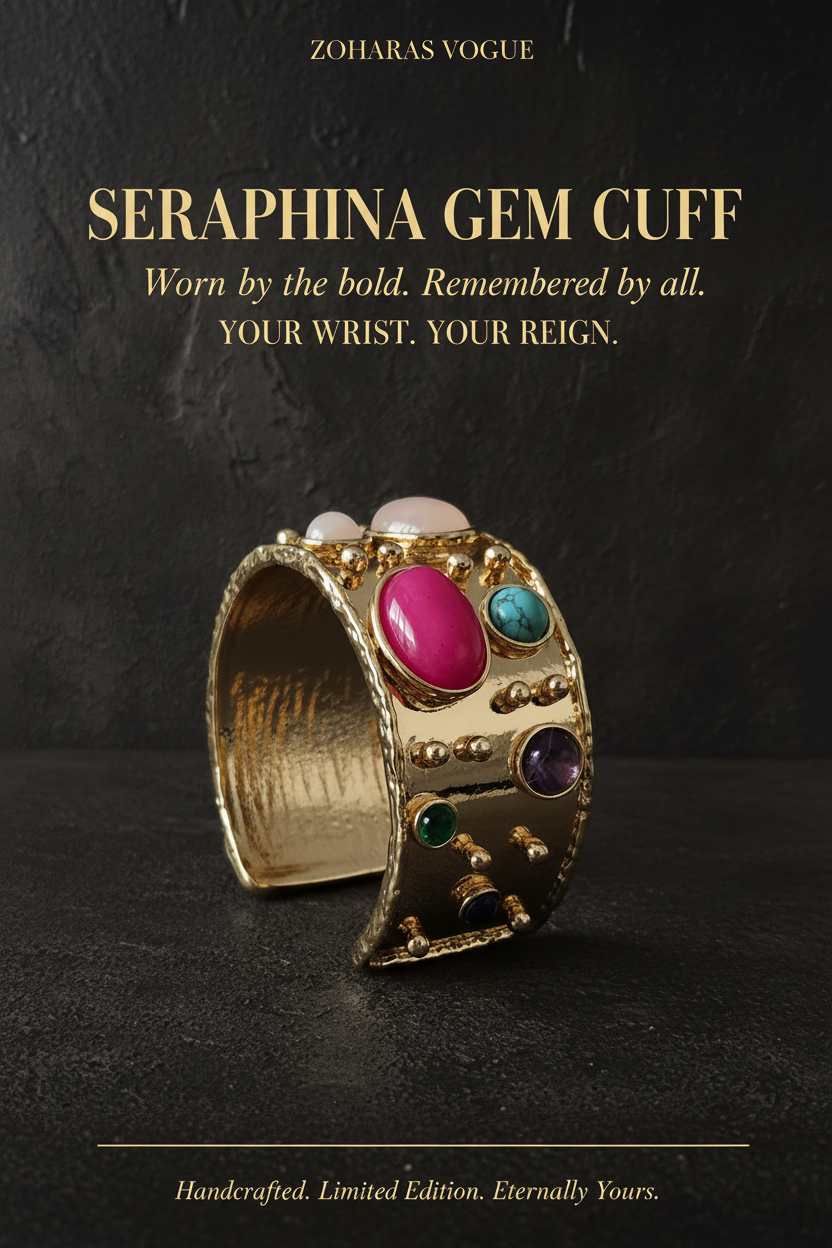 Seraphina Gem Cuff - ZOHARAS VOGUE