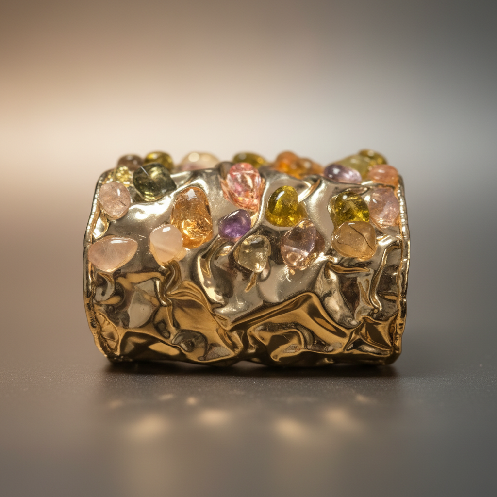 Solara Hammered Gold Cuff