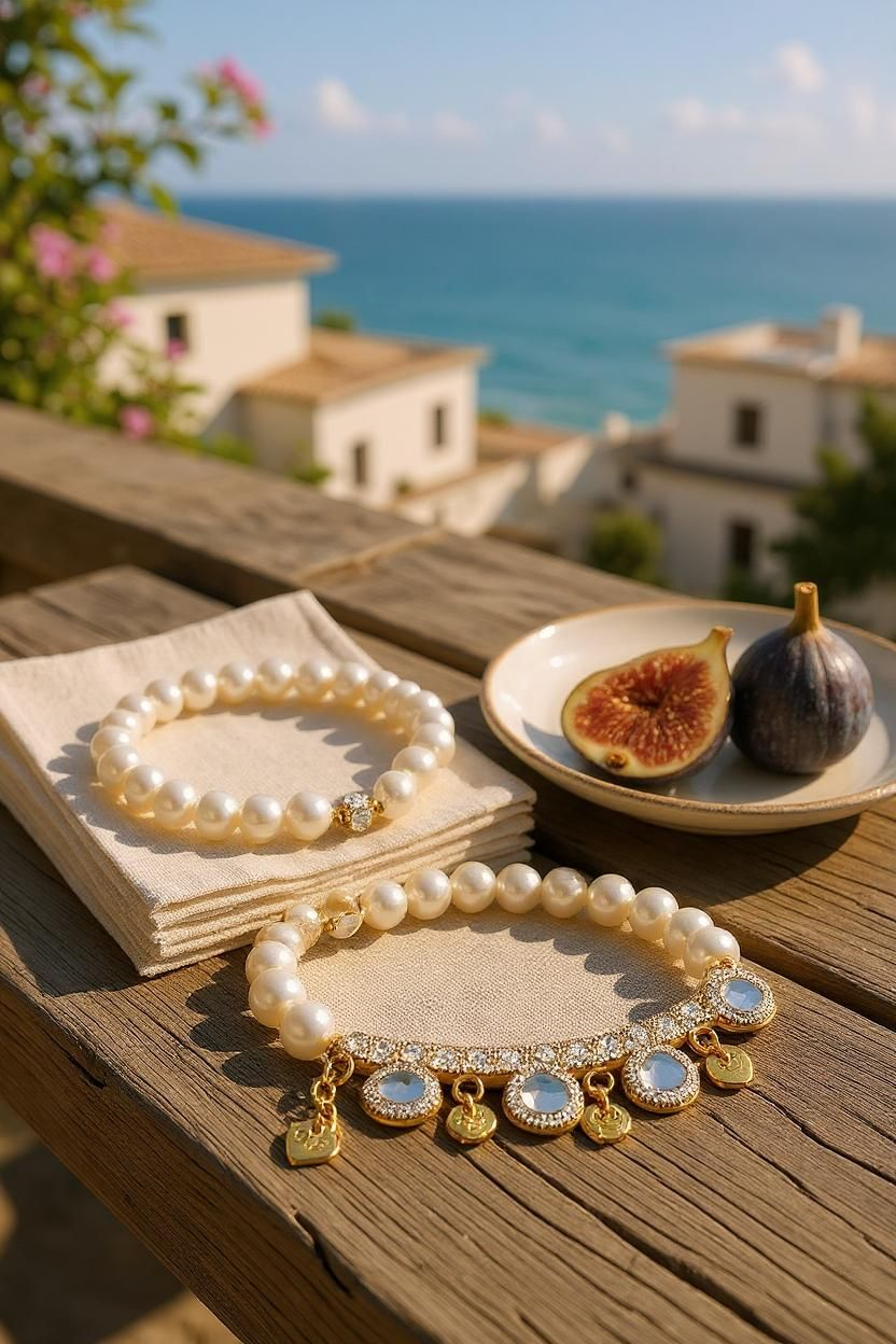 White Rice Pearl Bracelet ZoharasVogue Fashion Collection