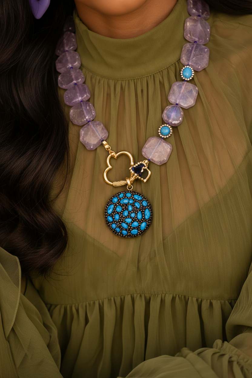Violet Muse Statement Necklace