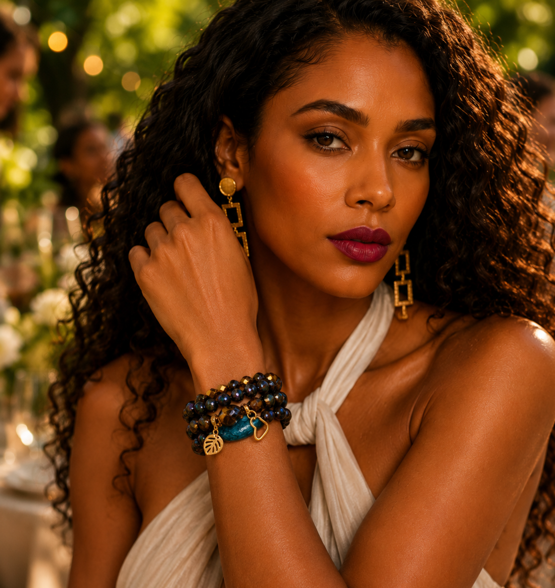 Tiger-Eye and Peacock Pearl Bracelet - ZOHARAS VOGUE