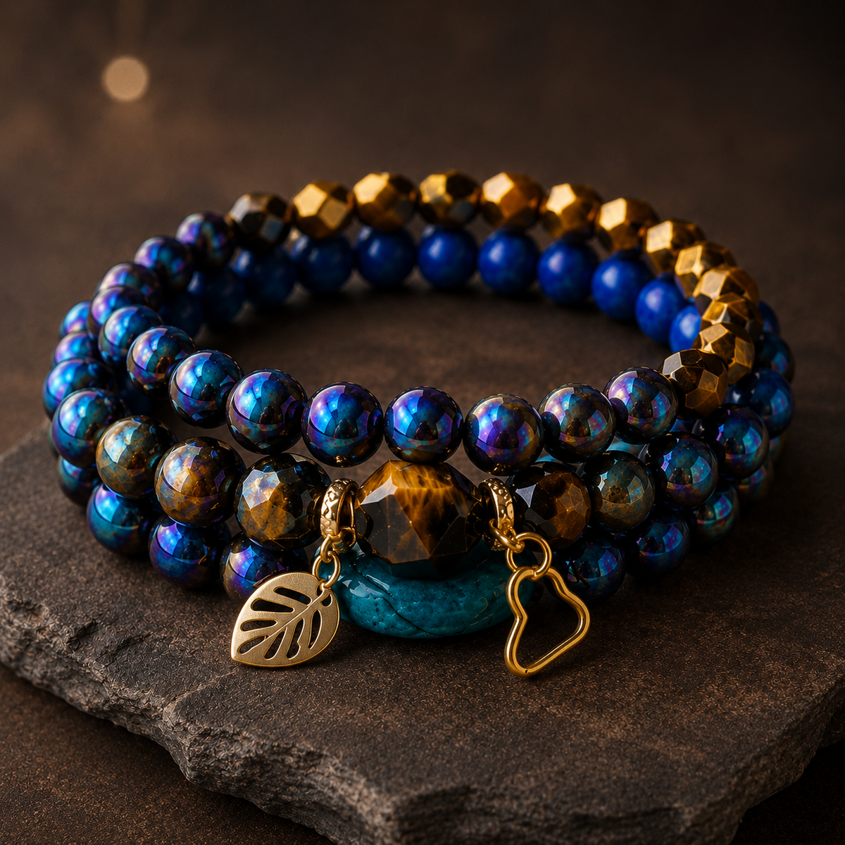 Tiger-Eye and Peacock Pearl Bracelet - ZOHARAS VOGUE
