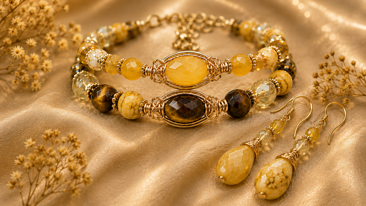 Golden Eye Candy Gemstone Bracelet