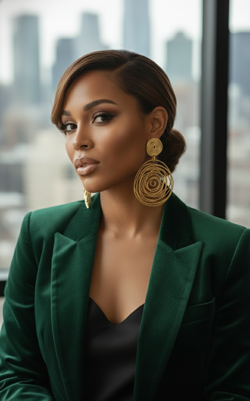 The Gilded Bloom Statement Earrings