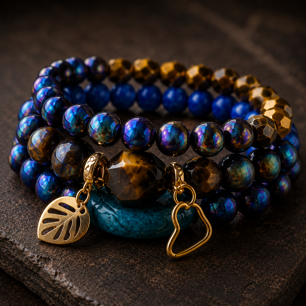 Tiger-Eye and Peacock Pearl Bracelet - ZOHARAS VOGUE