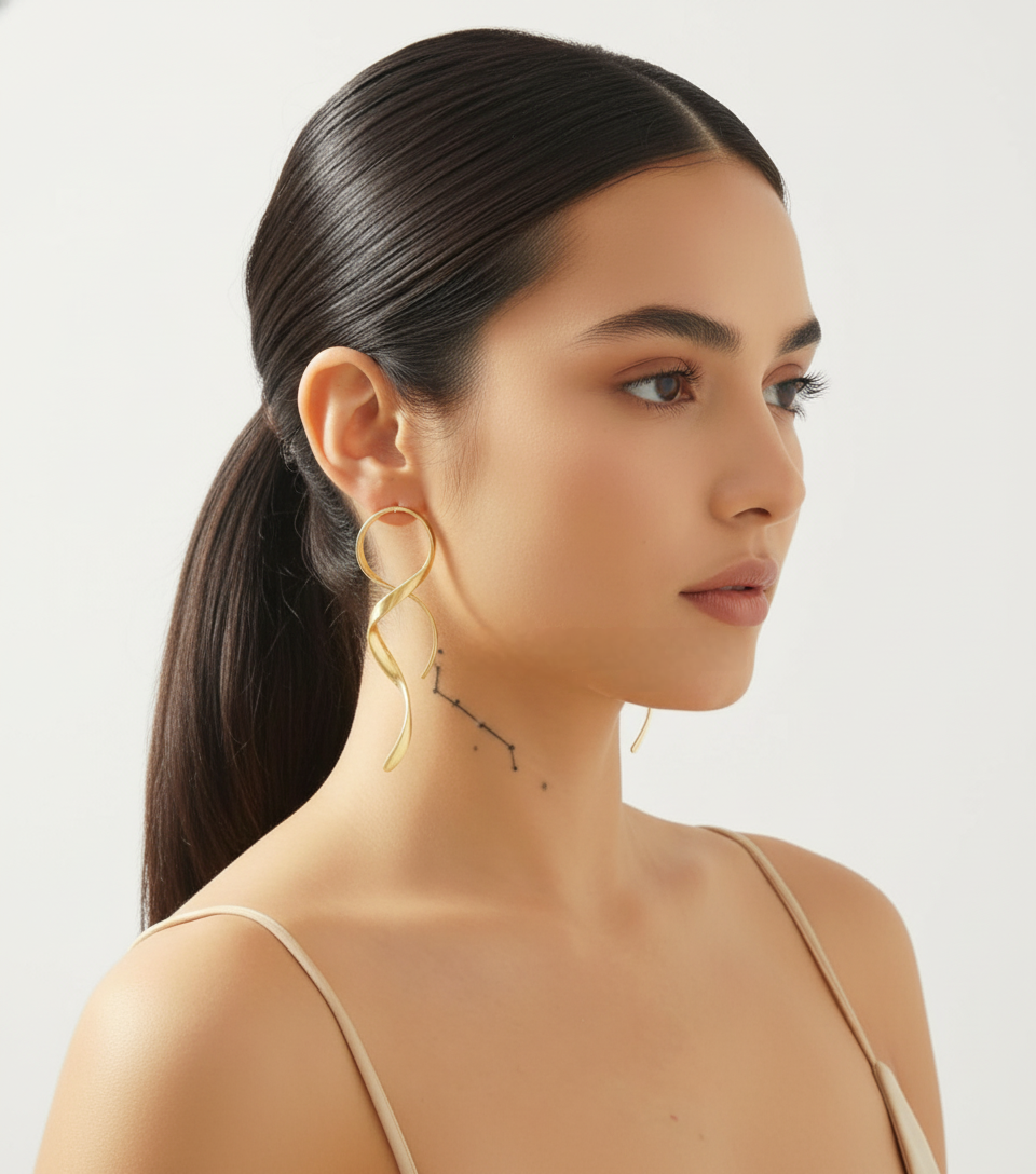 Sofia Asymmetric Line Earrings