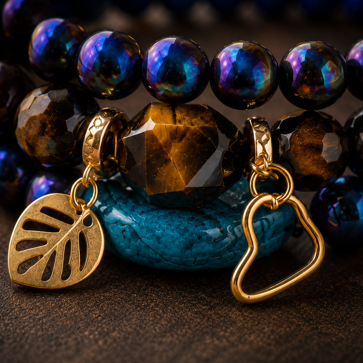 Tiger-Eye and Peacock Pearl Bracelet - ZOHARAS VOGUE