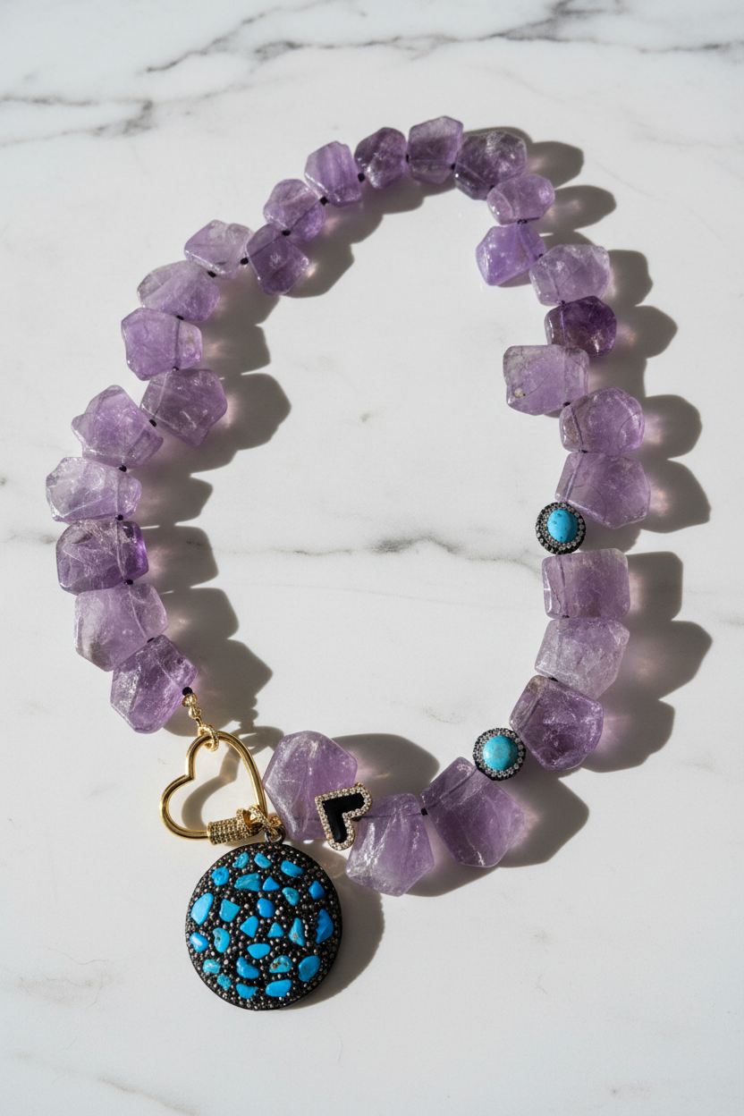 Violet Muse Statement Necklace