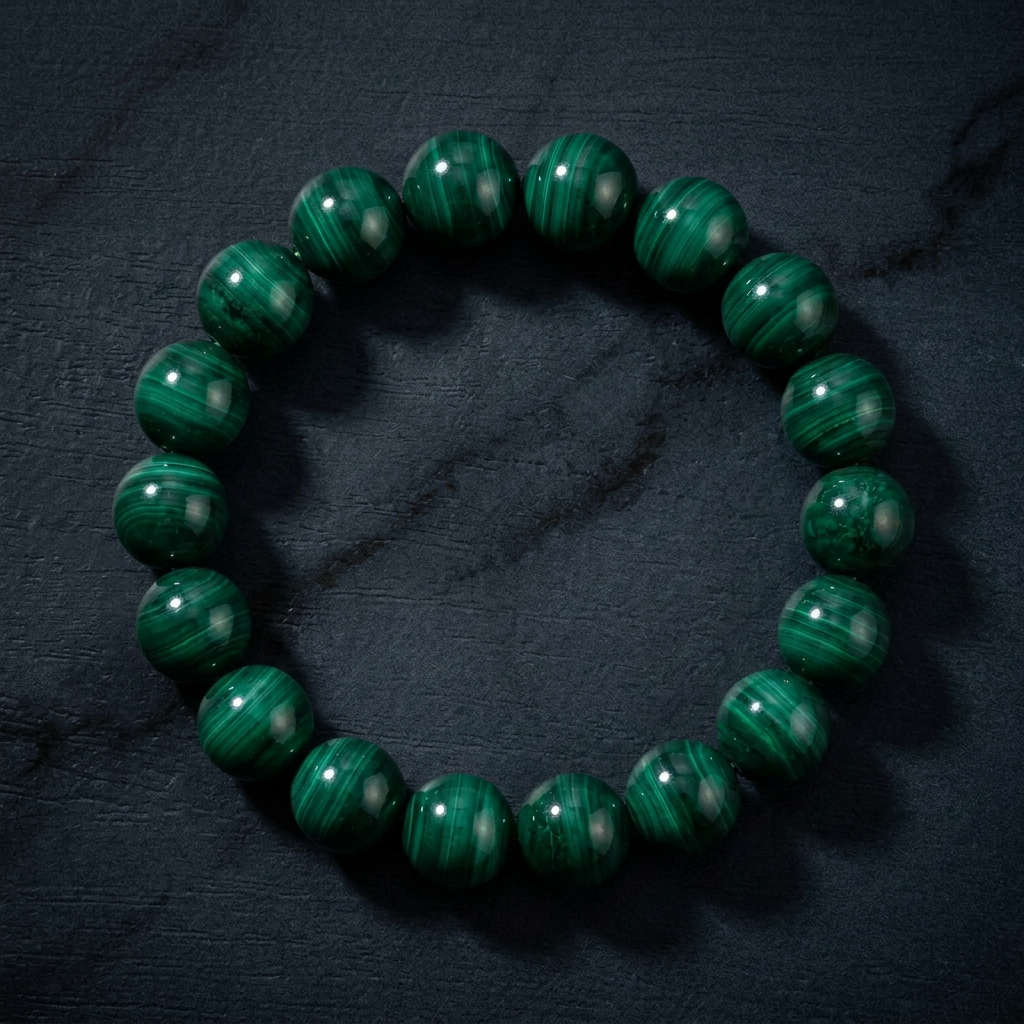 Zafira Verdant Duo two-bracelet set highlighting glossy forest-green beadwork