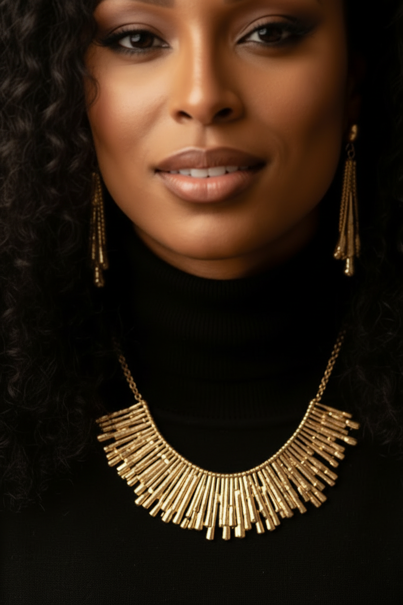 Aurora Hammered Necklace and Earrings(sold separately)