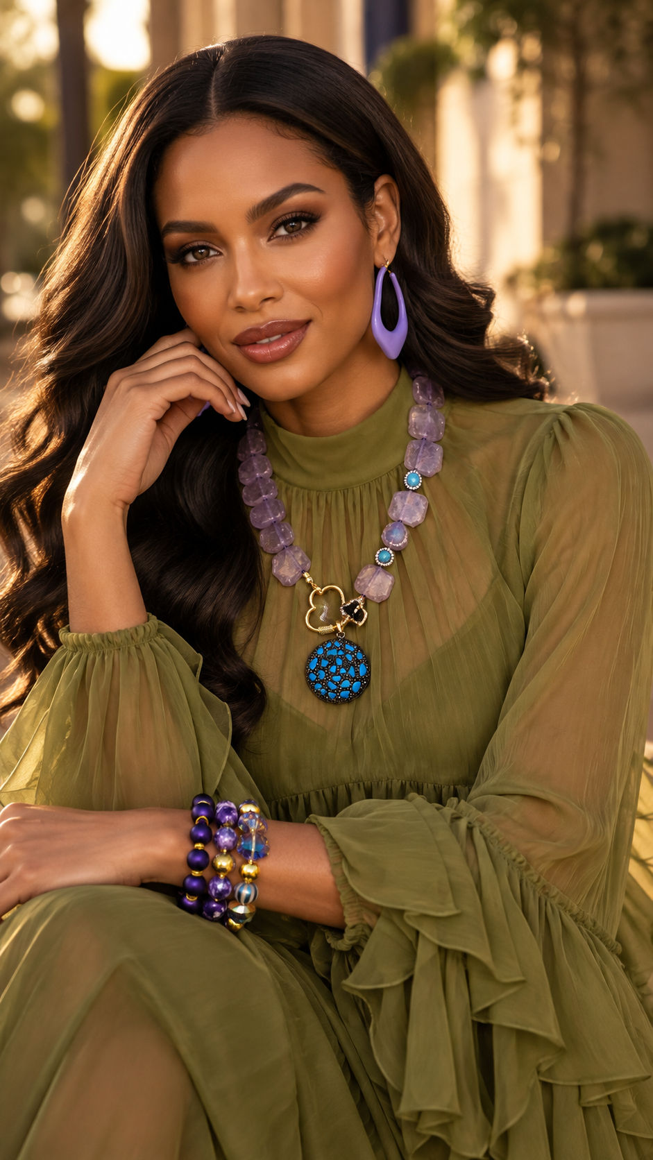 Violet Muse Statement Necklace
