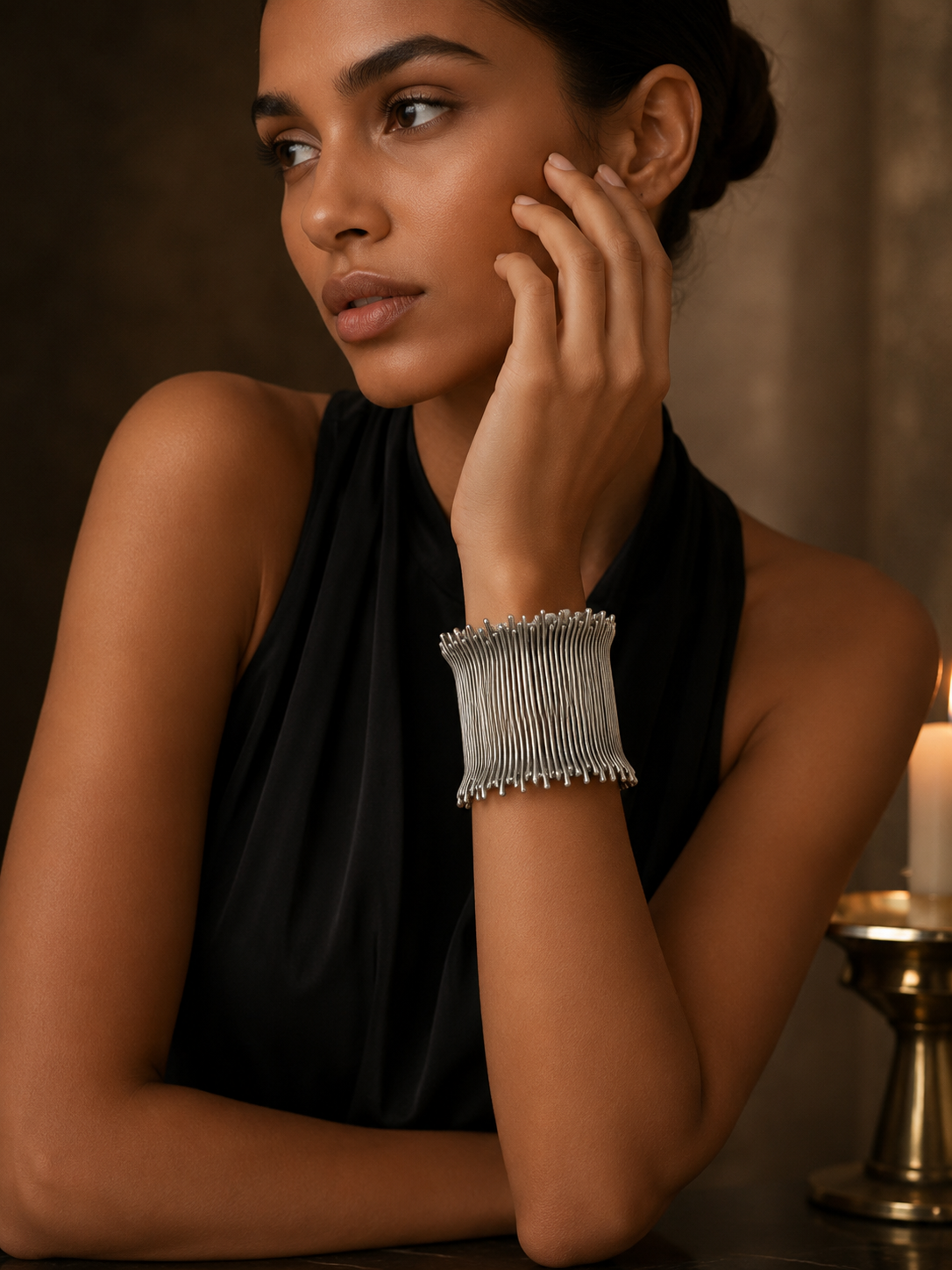 Lyra Crown Cuff Bracelet