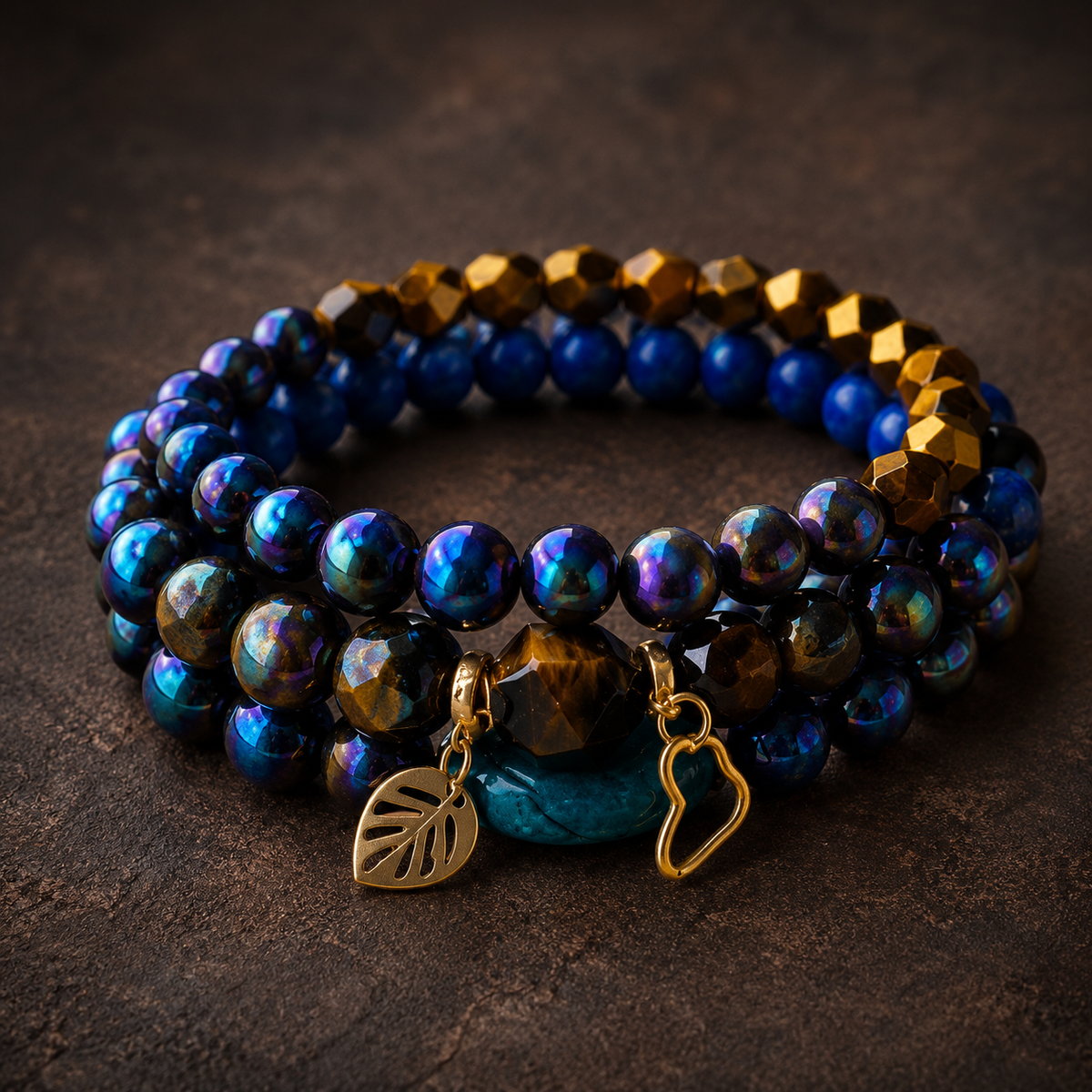 Tiger-Eye and Peacock Pearl Bracelet - ZOHARAS VOGUE