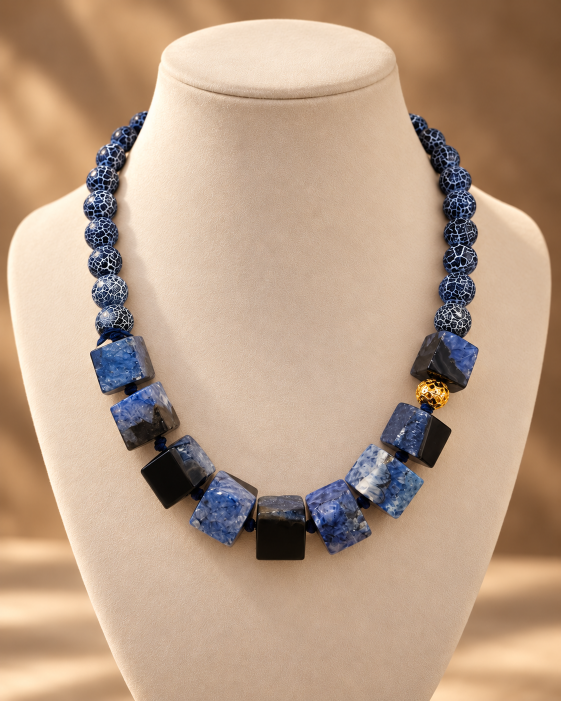 Zuberi Midnight Cube Necklace