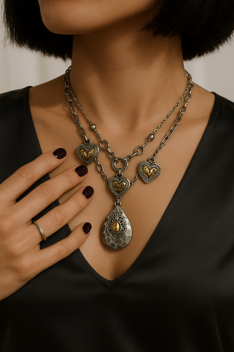 Hearts & Drops Vintage Necklace DSERS