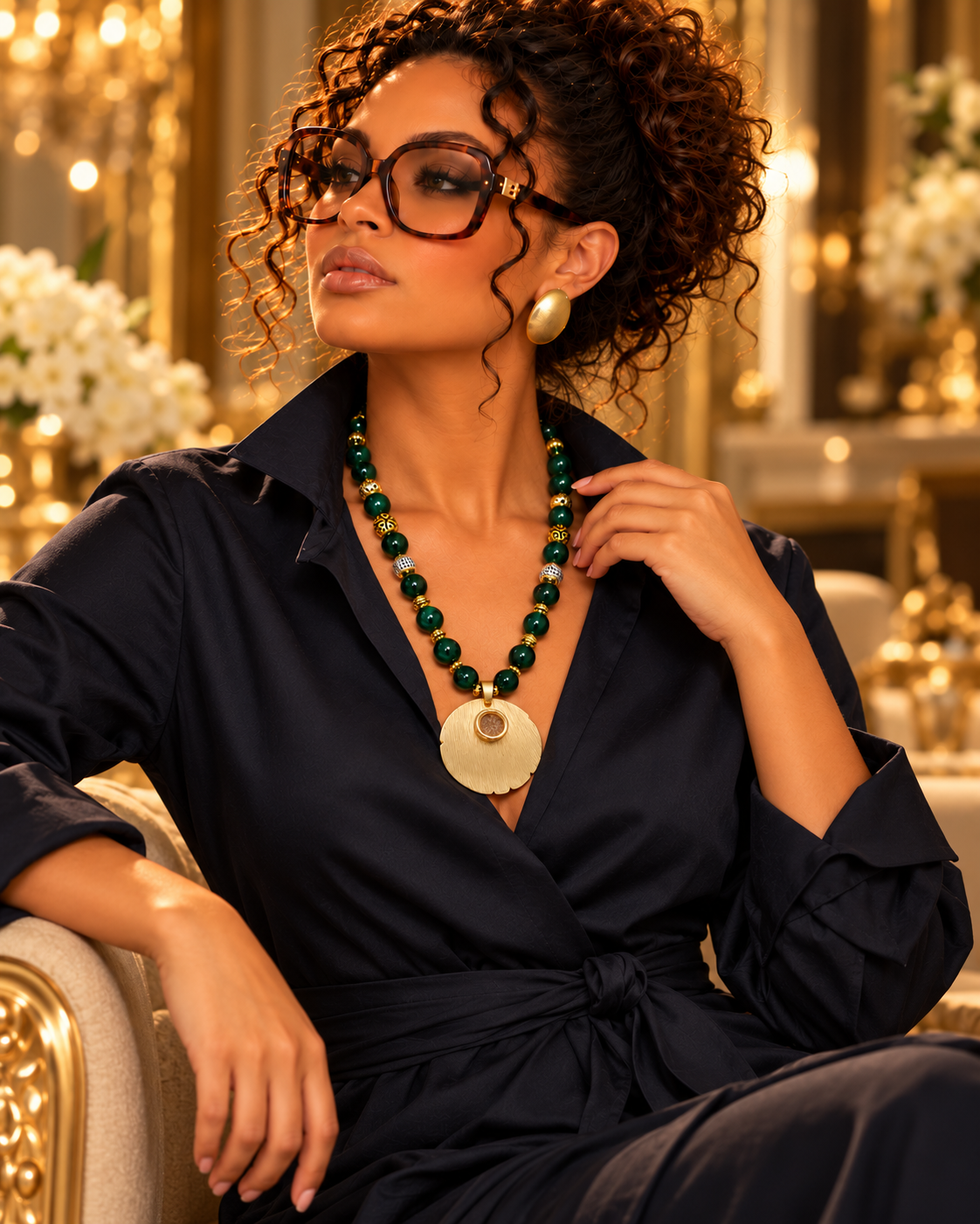 Zafira Verdant Medallion Necklace - ZOHARAS VOGUE