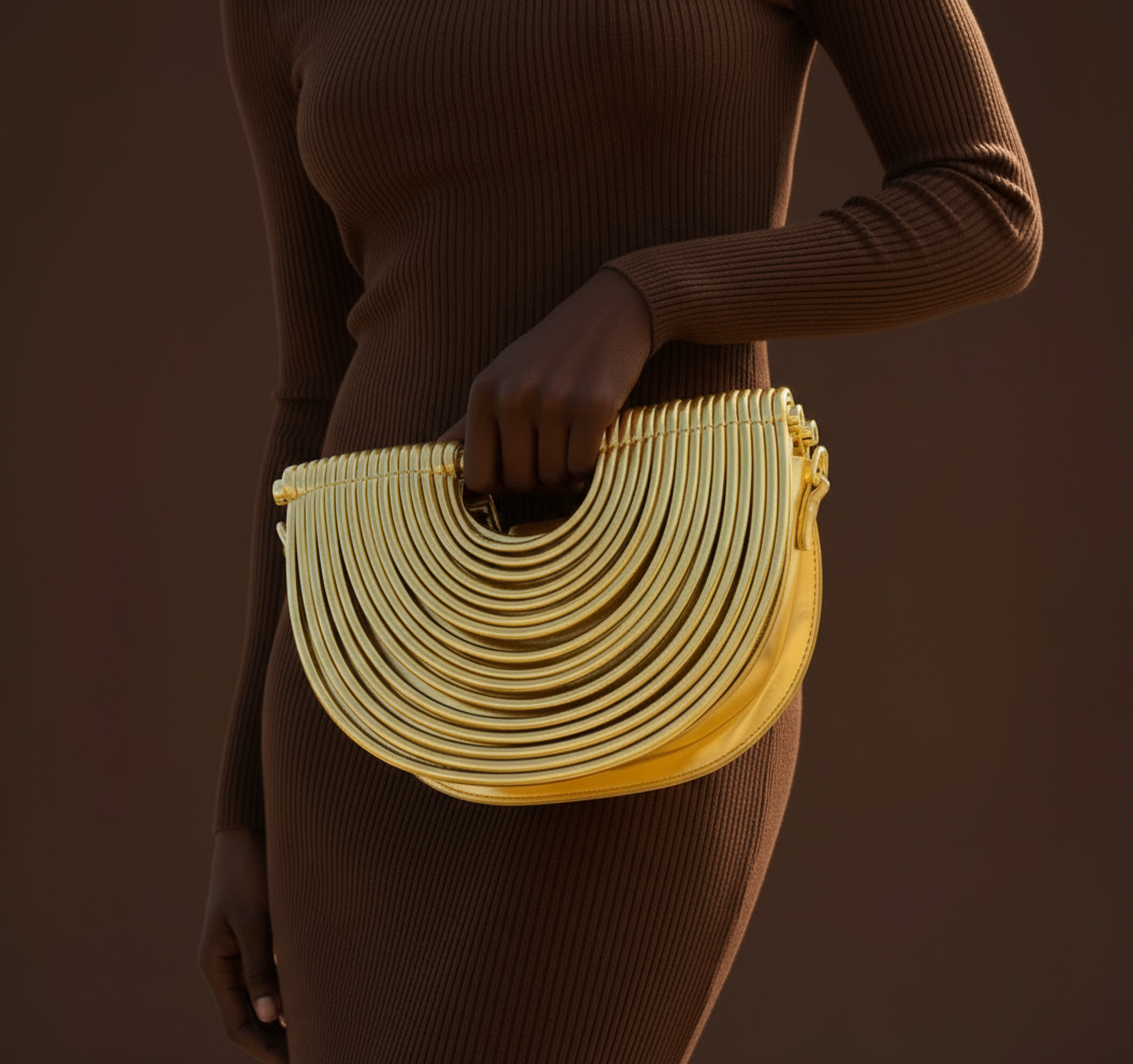 Aurielle Metallic Noodle Bag
