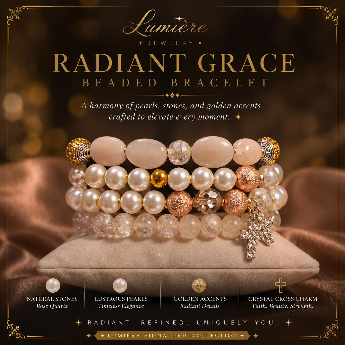 Radiant Grace Beaded Bracelet - ZOHARAS VOGUE