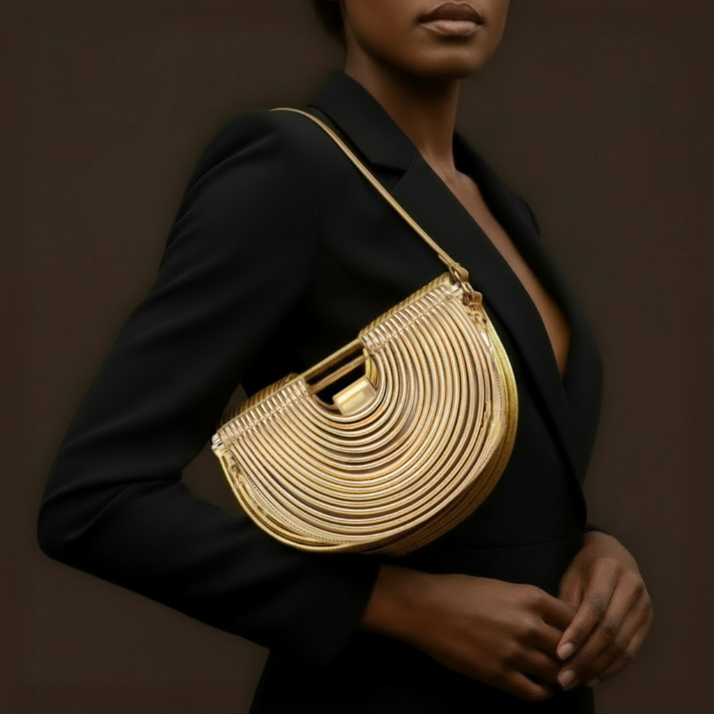 Aurielle Metallic Noodle Bag