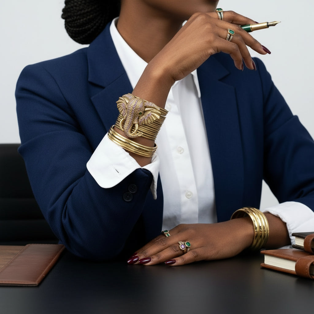Regal Multi Layered Statement Cuff - ZOHARAS VOGUE