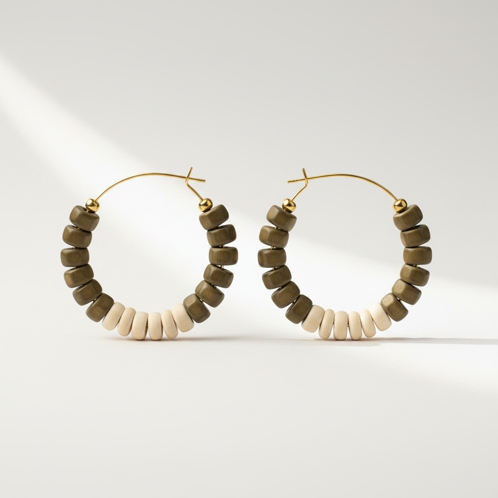 Irie Hematite & Shell Hoops - ZOHARAS VOGUE