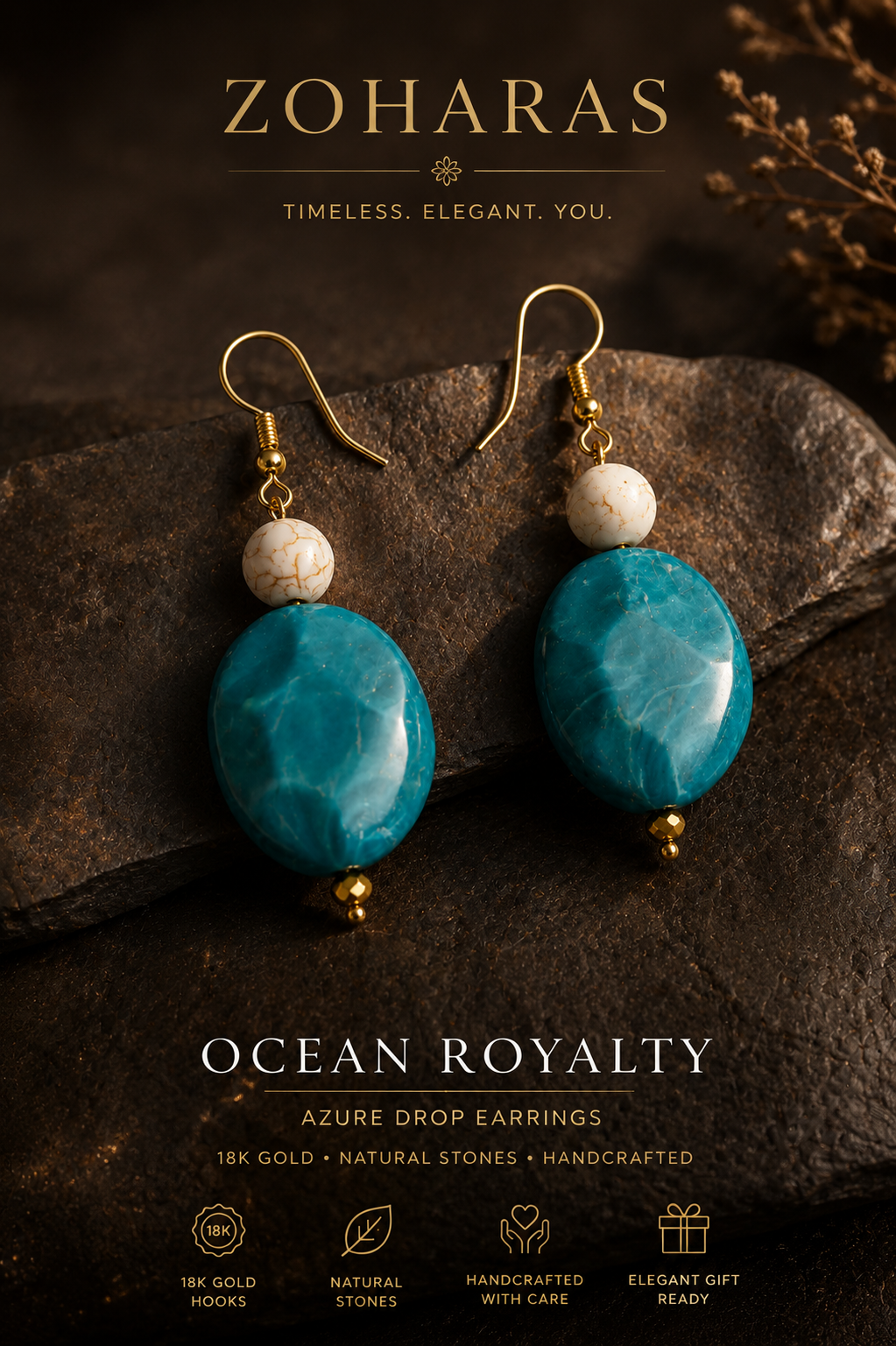 Ocean Royalty™ Azure Drop Earrings